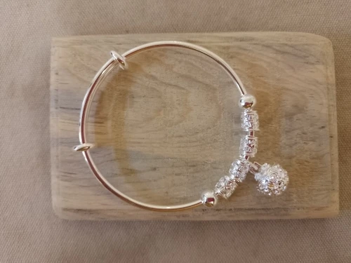 Silver Hollow Bell Bangle | Adjustable Women’s Bracelet photo review