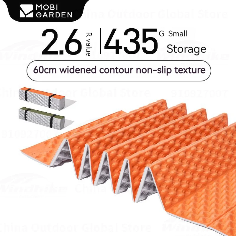 Camping Mattress MOBI GARDEN Egg Nest Folding Aluminum Foil Thickness Moisture-proof Mat High Altitude Outdoor Hiking and Camping Mat 2.6R value