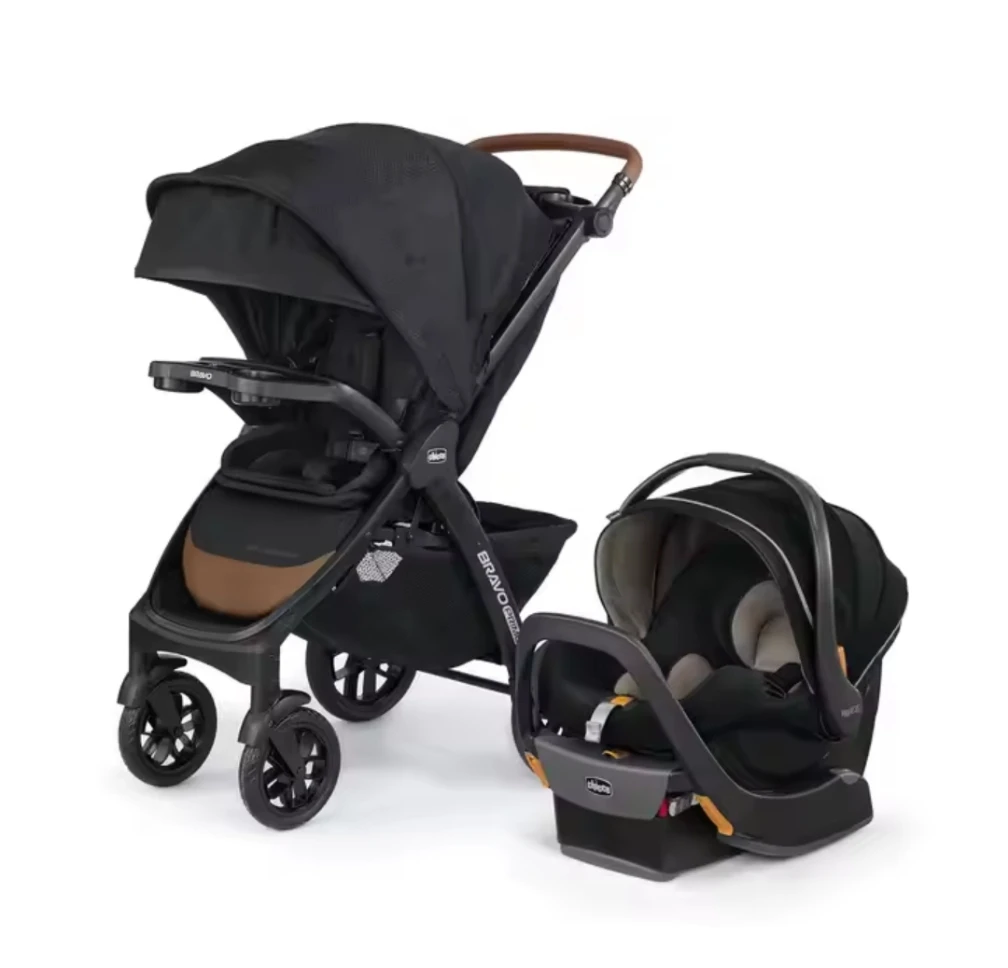 C-h-ic-c-o Br-a-vo Primo Trio Travel System, Quick-Fold Stroller