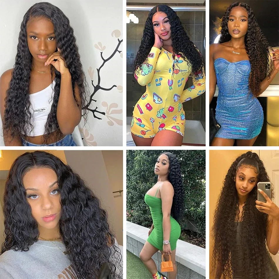 30Inch Deep Wave 1 3 4 Bundles Deal Malaysian Hair Weave Bundles Virgin Human Depp Water Curly Extensions Tissage human hair extensions human hair bundles human hair bulk