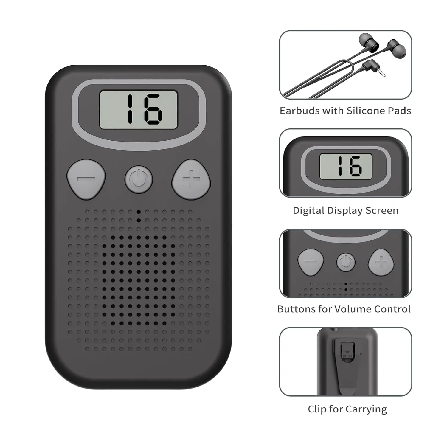 Personal Voice Enhancer, Portable Hearing Aids Enhance Human Voice, Cancel Background Noise 2