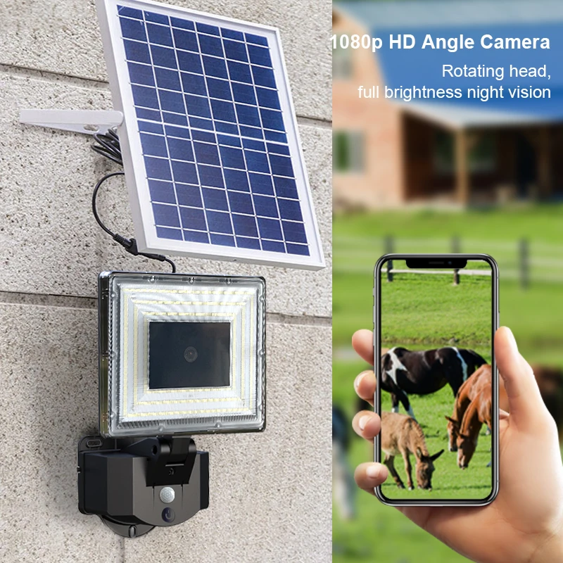 Acmeshine App Control Solar Security Monitor Light With Cctv Real Camera Led Garage Lamp Outdoor