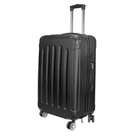Ensemble de valises rigides en ABS, ensemble de bagages de 3 pièces, avec poignée télescopique et serrure à combinaison, pour les voyages d'affaires, noir 3