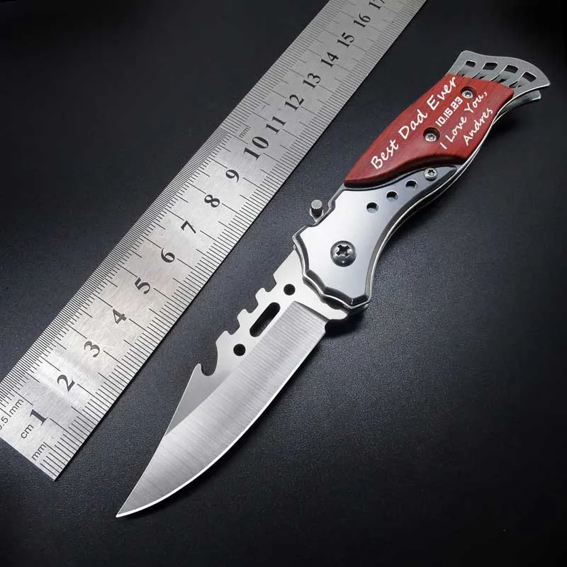 

Outdoor self-defense knife camping color wood pocket pocket knife