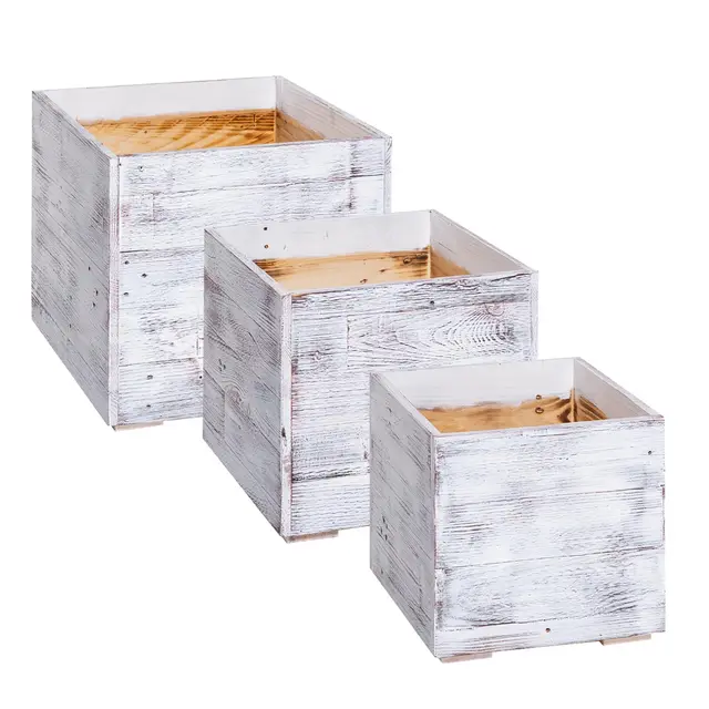 Wallpallet Nagy Négyzet Alakú, Fenntartható Fa Ültetvény, Gradiens Kivitelű Cazorla 3 Darabkészlet -Készletével.