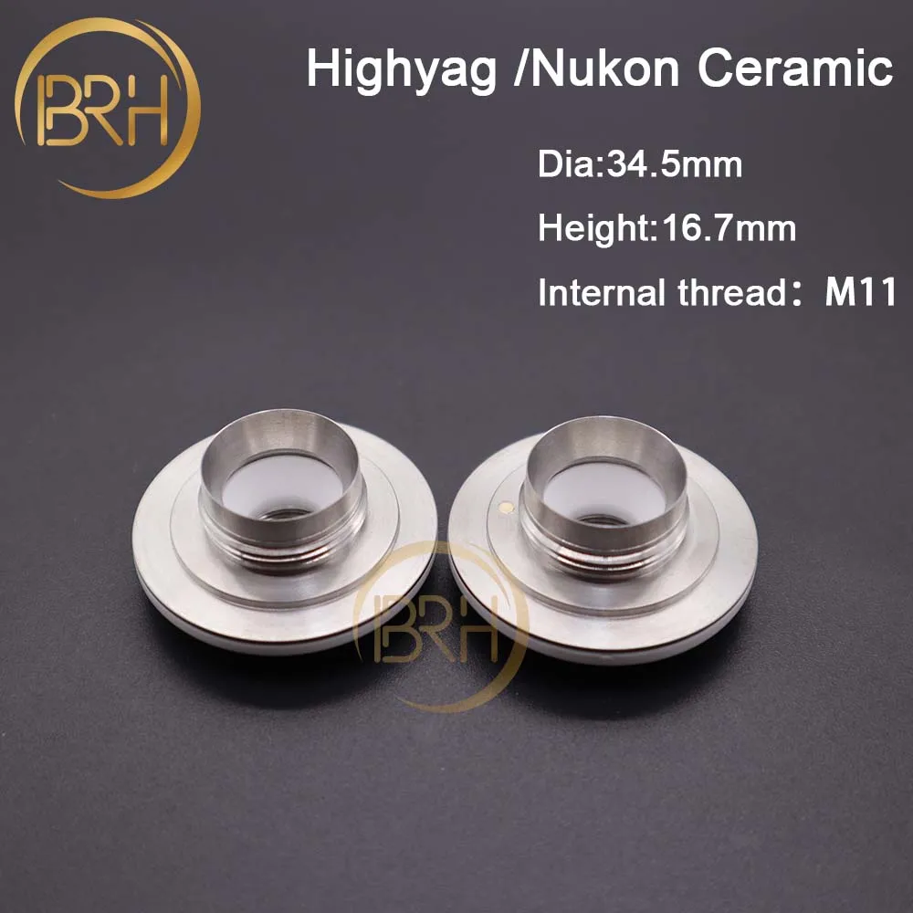 Highag-섬유 레이저 세라믹 링 직경 34.5 높이 16.7mm, 레이저 절단기용 부품 노즐 홀더