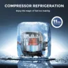 Commercial Ice Maker Machine, 101lbs/24H Stainless Steel Under Counter ice Machine with 32lbs Ice Storage Capacity, Frees 5
