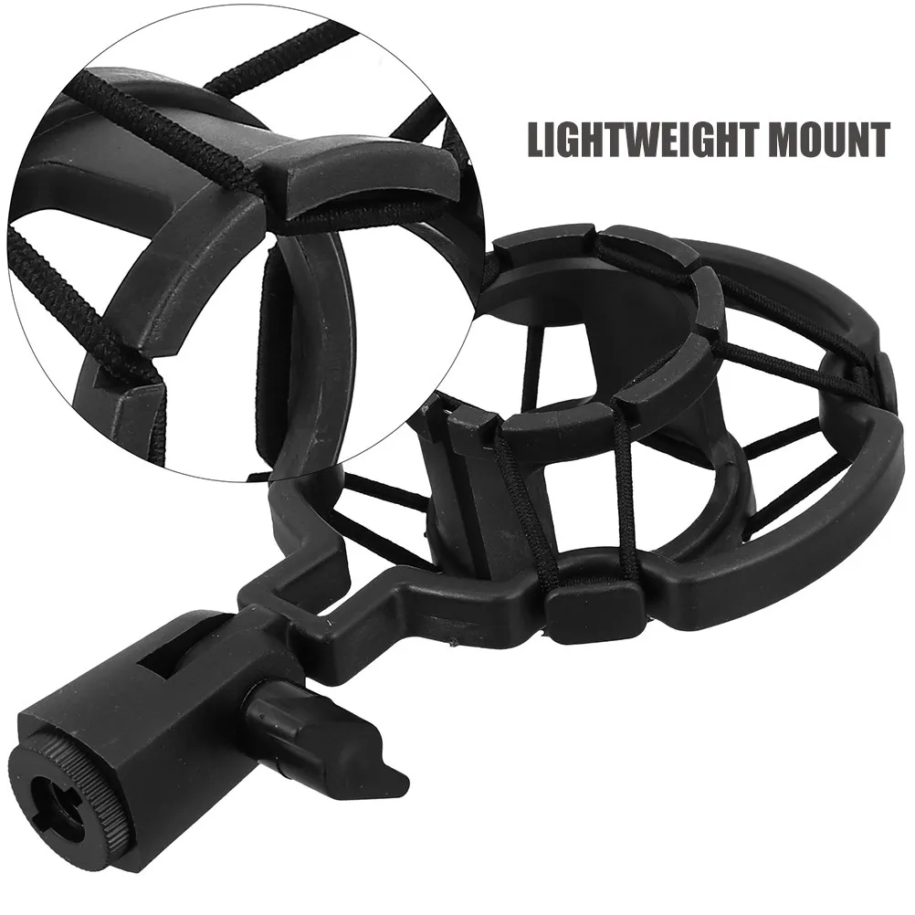 유니버설 프로페셔널 콘덴서 마이크 쇼크 마운트, 대형 다이어프램 마이크 스탠드, 레코딩 마이크 충격 흡수 장치, 블랙