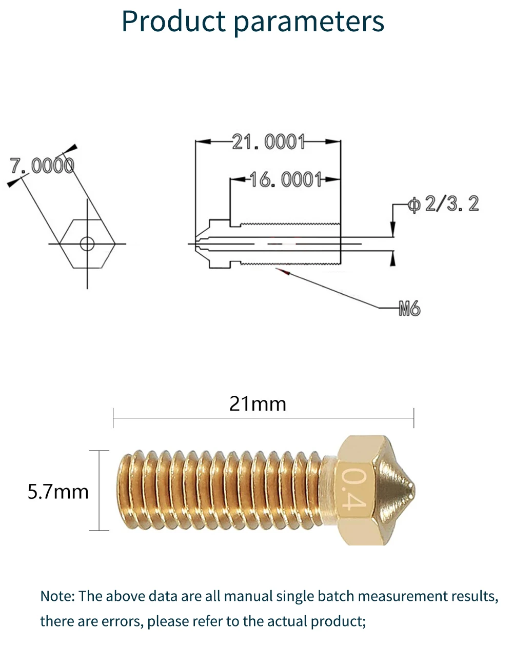Artilharia-Sidewinder X1 X2 Genius Volcano Brass Nozzle,