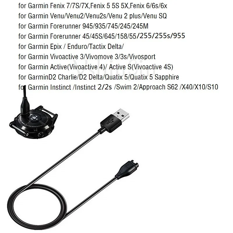 Cabo Carregador para Garmin Fenix Forerunner 965 955 265 255 245 Vivoactive 4s Venu 3s Sq2 Instinto 2s 30 Pcs - Image 2