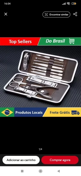 Kit Cortador De Unha Manicure Portatil Estojo Pinca Tesoura photo review