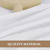 6-Pack White Round Tablecloths, 120 Inches Diameter, Stain Resistant, Polyester, Ideal for Weddings or Parties. 3