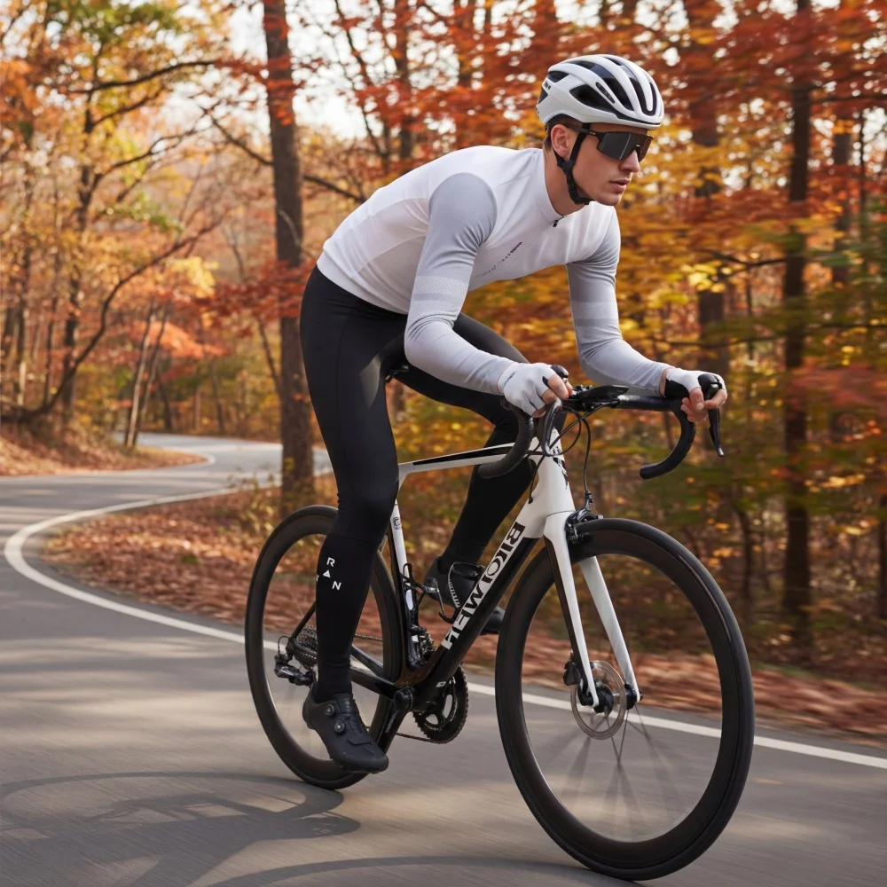 리온 남성 사이클링 빕 팬츠 자전거 긴 바지 MTB 타이츠 로드 프로 바이크 빕 남성용 방풍 이탈리아 돌로미티 패드 8H 가을용