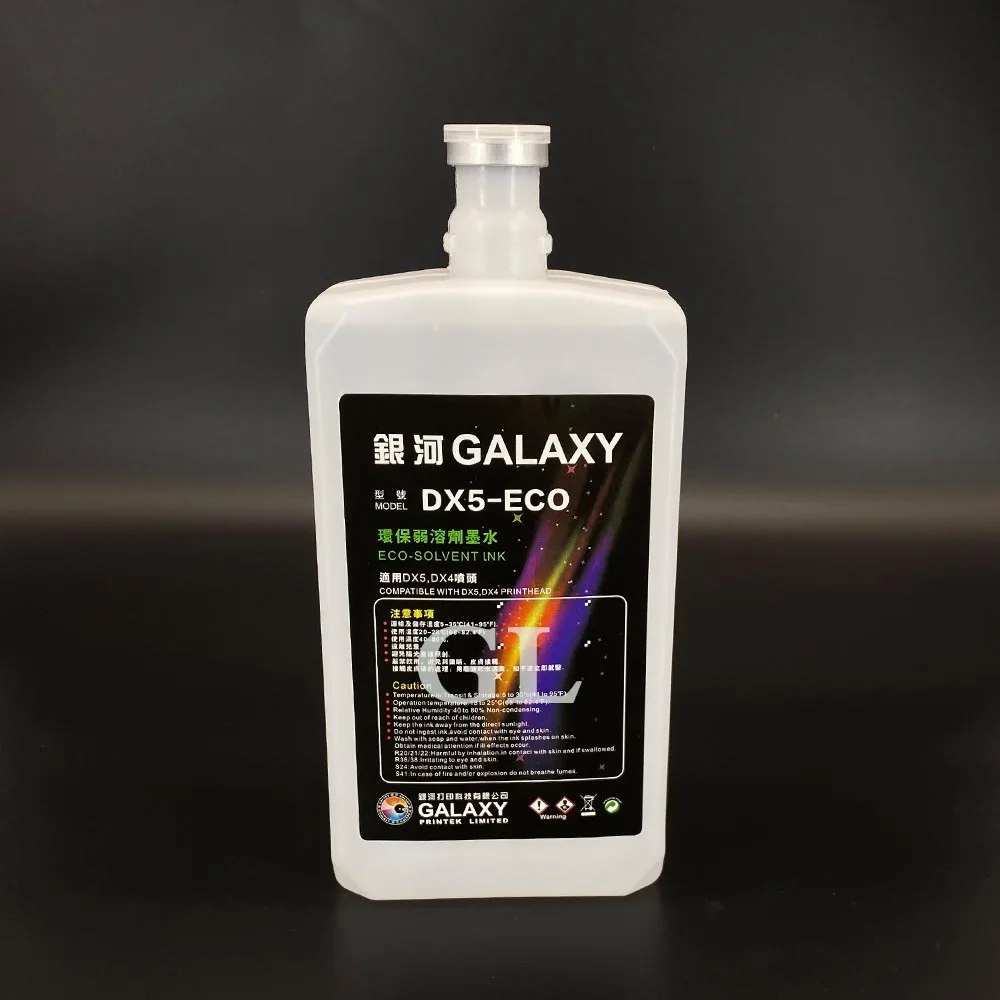 ZHAOXCAIN Solution De Nettoyage D'encre Eco-Solvent 1000ML Compatible Avec Roland Mimaki MutoH 1390 L1800 DX5 DX7 TX800 XP600 5113 4720 I3200 Têtes D'impression