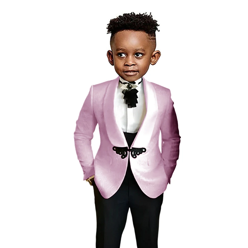 Kids Wedding Tuxedo 3 Piece Formal Party Wear Blazer for Kids 2-16 Years Old Beige Suit