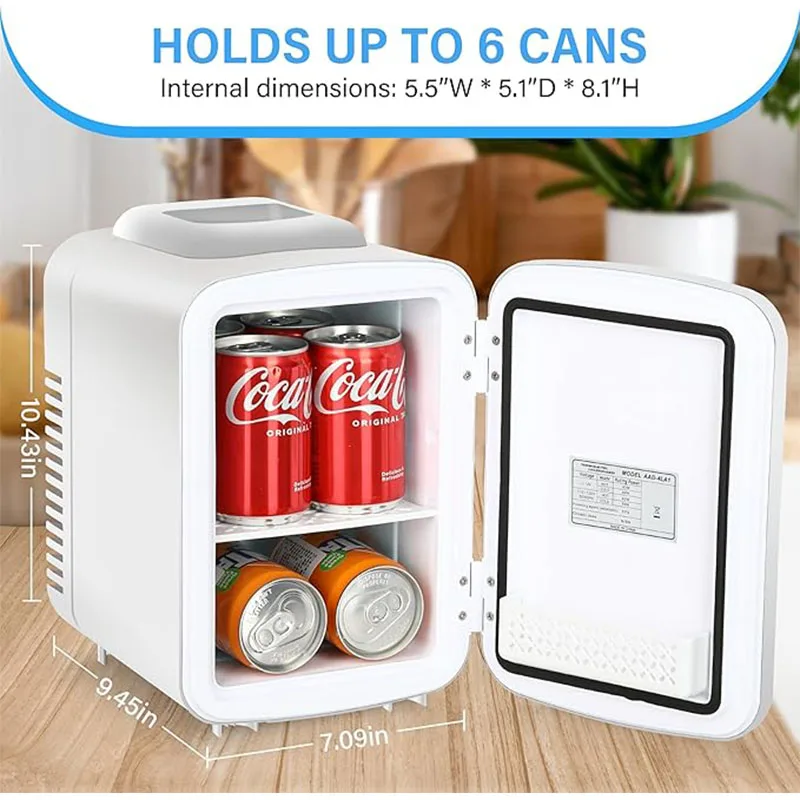 iPower Mini 4L/6 Tank Portable Small Refrigerator Refrigerator and Insulated Compact for Bedroom, Dormitory, Office