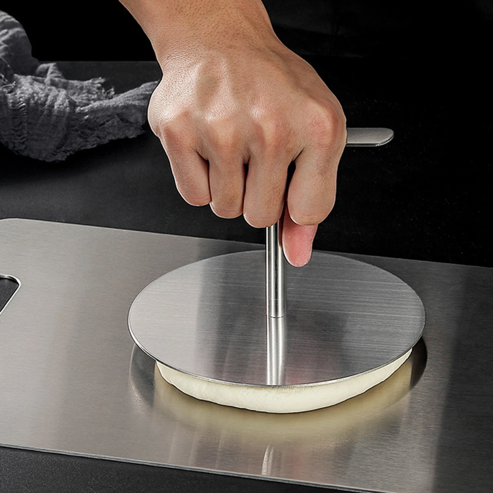 Stainless Steel Burger Press Nonstick Meat Steak Press Kitchen Tool Grill Flat Bottom Meat for Kitchen Grilling