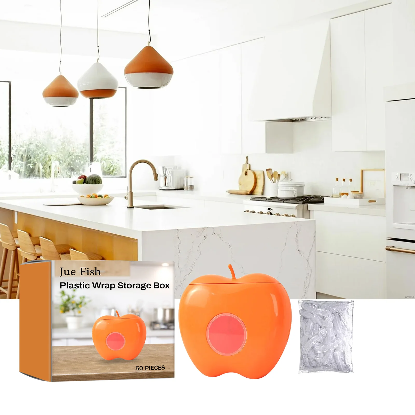 Plastic Wrap Storage Box Cling Film Organization Wall-mounted Dust-proof Box-food Cover Plastic Wrap Rack Home Kitchen Storage