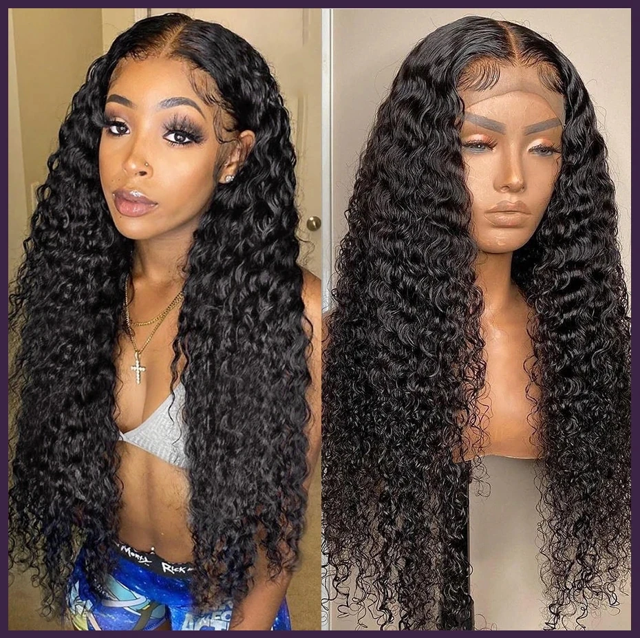 

Deep Wave Wig Natural Black Lace Front Wig 13x4 13x6 Hd Lace Frontal Wig 360 Full Lace Wig Human Hair Pre Plucked Brazilian Hair