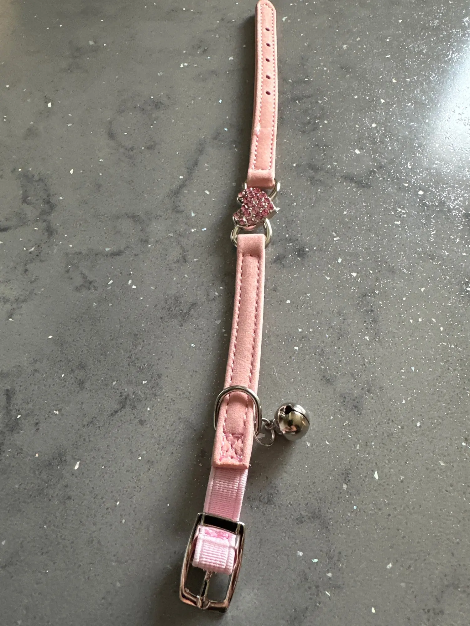 Heart Charm and Bell Cat Collar Safety Elastic Adjustable with Soft Velvet Material photo review