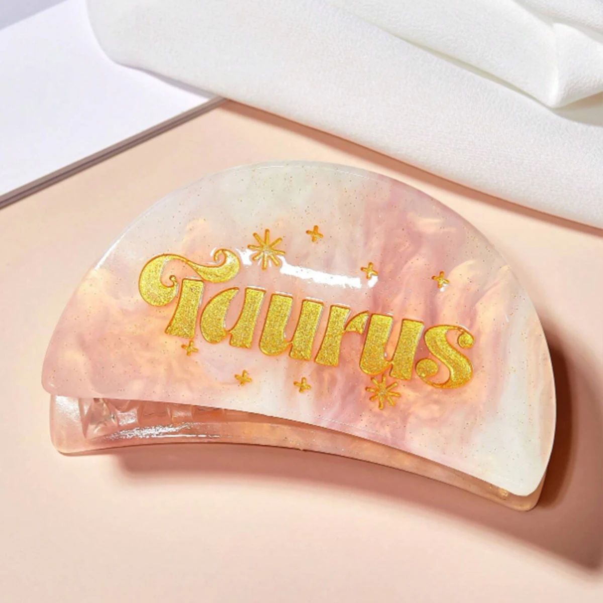 1PC personalisierte bunte Acetat Sternzeichen Frauen Haar Klaue Clip für Geburtstagsgeschenk, Urlaubsgeschenke, tägliche Pendeln – Detail 8