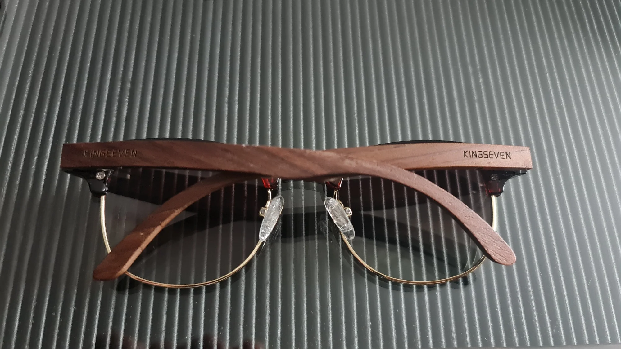 KINGSEVEN New Black Walnut Handmade Sunglasses