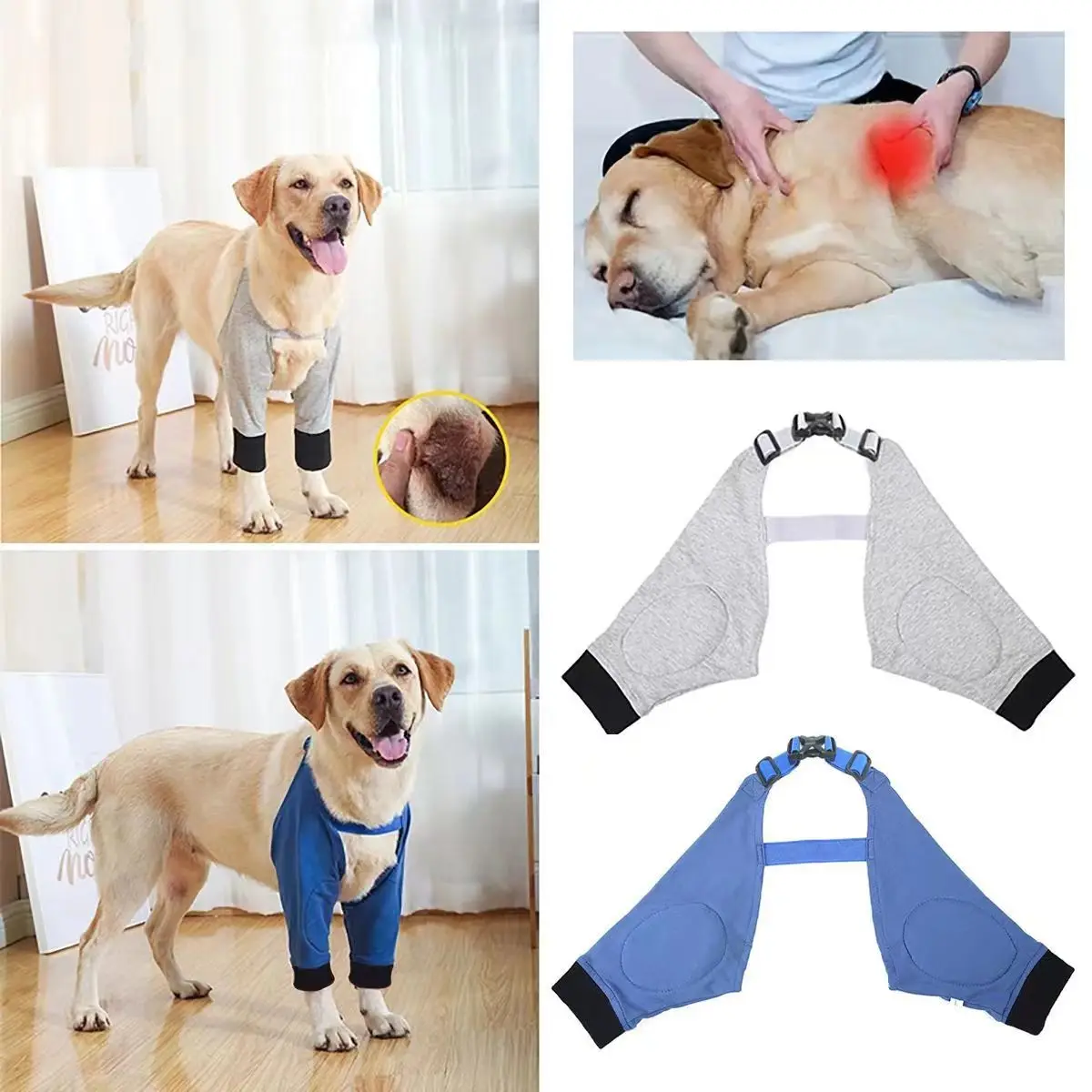 New Pets Knee Pads Dog Elbow Protection Clothes Golden Retriever Labrador Front Leg Joint Protector Keep Away From Dirt And Dust 4