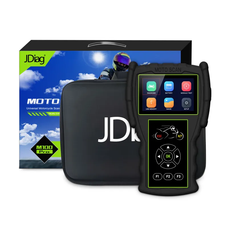 Newest JDiag M100 Pro Motorcycle Diagnostic Tool D87 D88 Function Scanner Simple Version Multi-Language For Brand Motorcycle