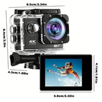 Christmas Outdoor Skiing 4K WiFi Action Camera Video Recording 4K/30FPS 2.0"170D Underwater Waterproof Sports Camera Helmet - Image 6