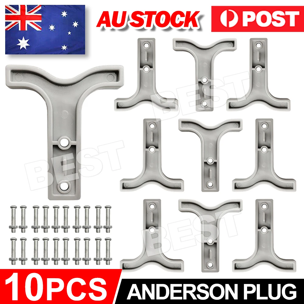 10PCS 50AMP 12-24V Grey T Bar handle for Anderson style plug connectors tool AU