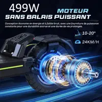 Trottinette électrique adultes TODIMART D5, 48V 10.4AH, 24km/h, autonomie 30-40km, double suspension à ressort, pneus 10 pouces 6
