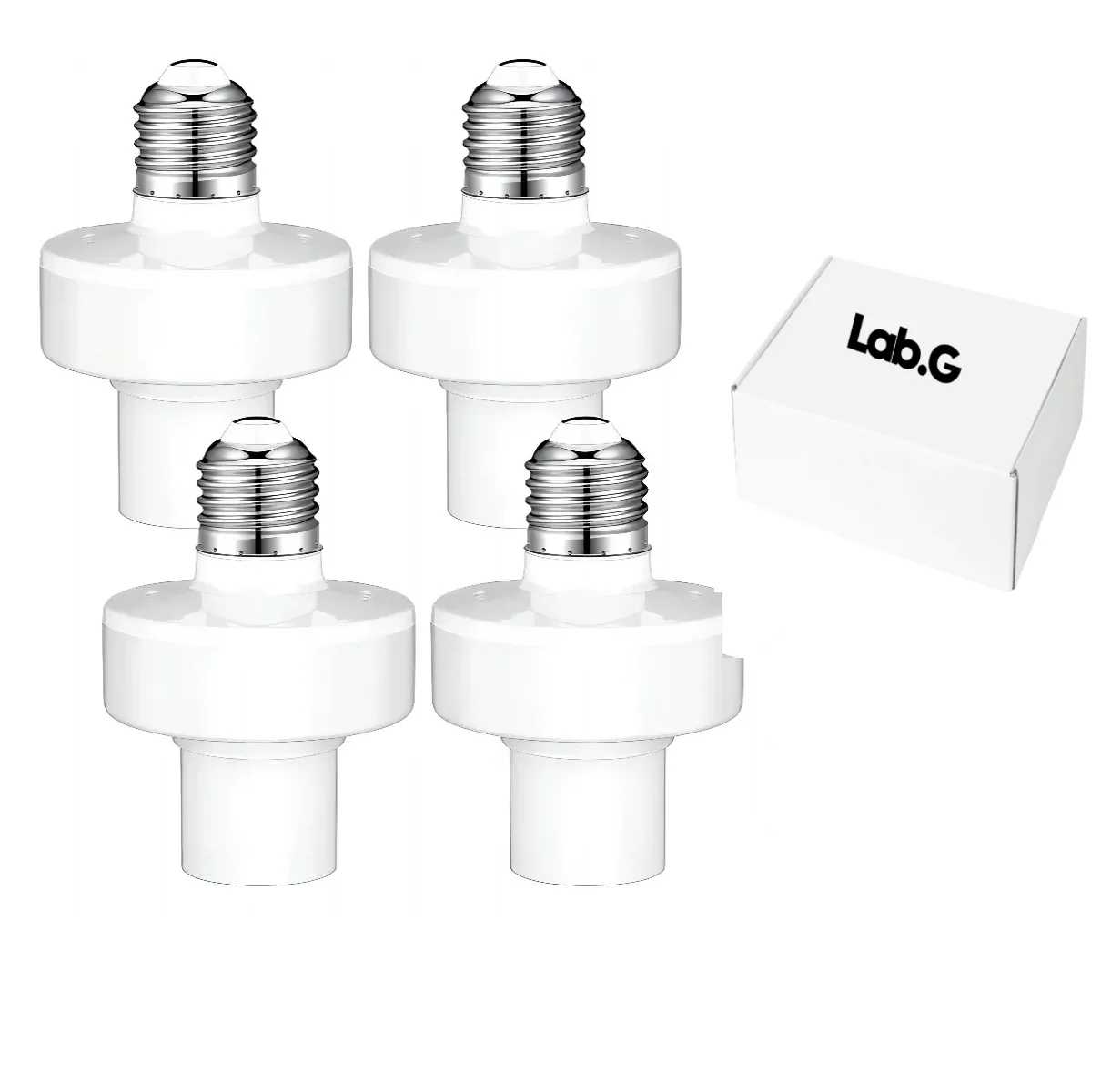 Adaptador De Foco Led Inteligente Wifi E27/e26, 4 Piezas Blanco LAB.G