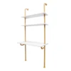 3-tier Wall Mounted Desk, Wall Mount Computer Writing Table, Wall Organizer  Iron, Eco-board for Homes, Student Dormitories 3