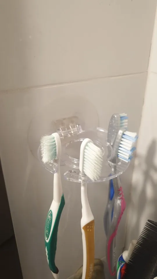 Toothbrush Hanger with Toothpaste Dispenser photo review