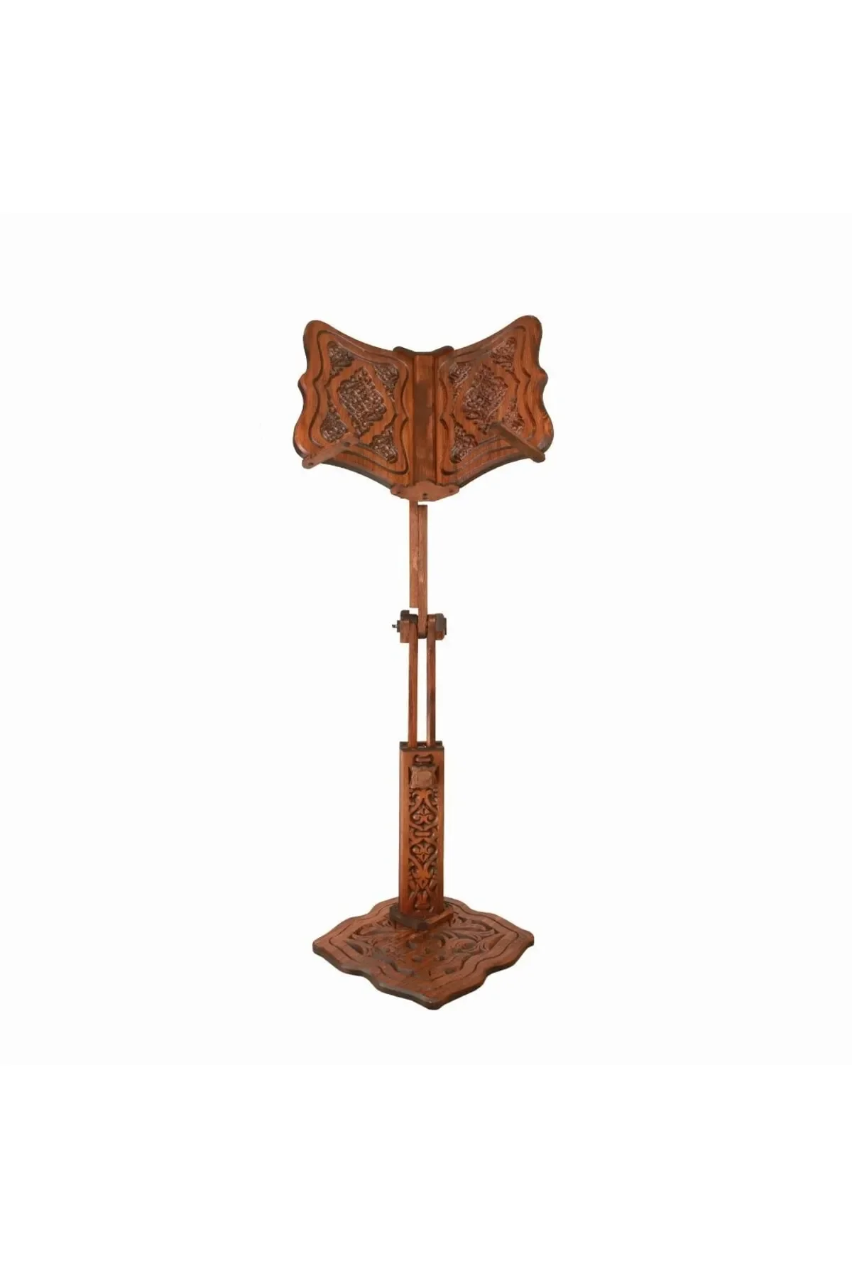 Adjustable Carved Wooden Quran Kerim,Bible,Torah Holder Lectern,Wheeled Book Holder,Photo Stand ,Cookbook Stand,Painting Stand