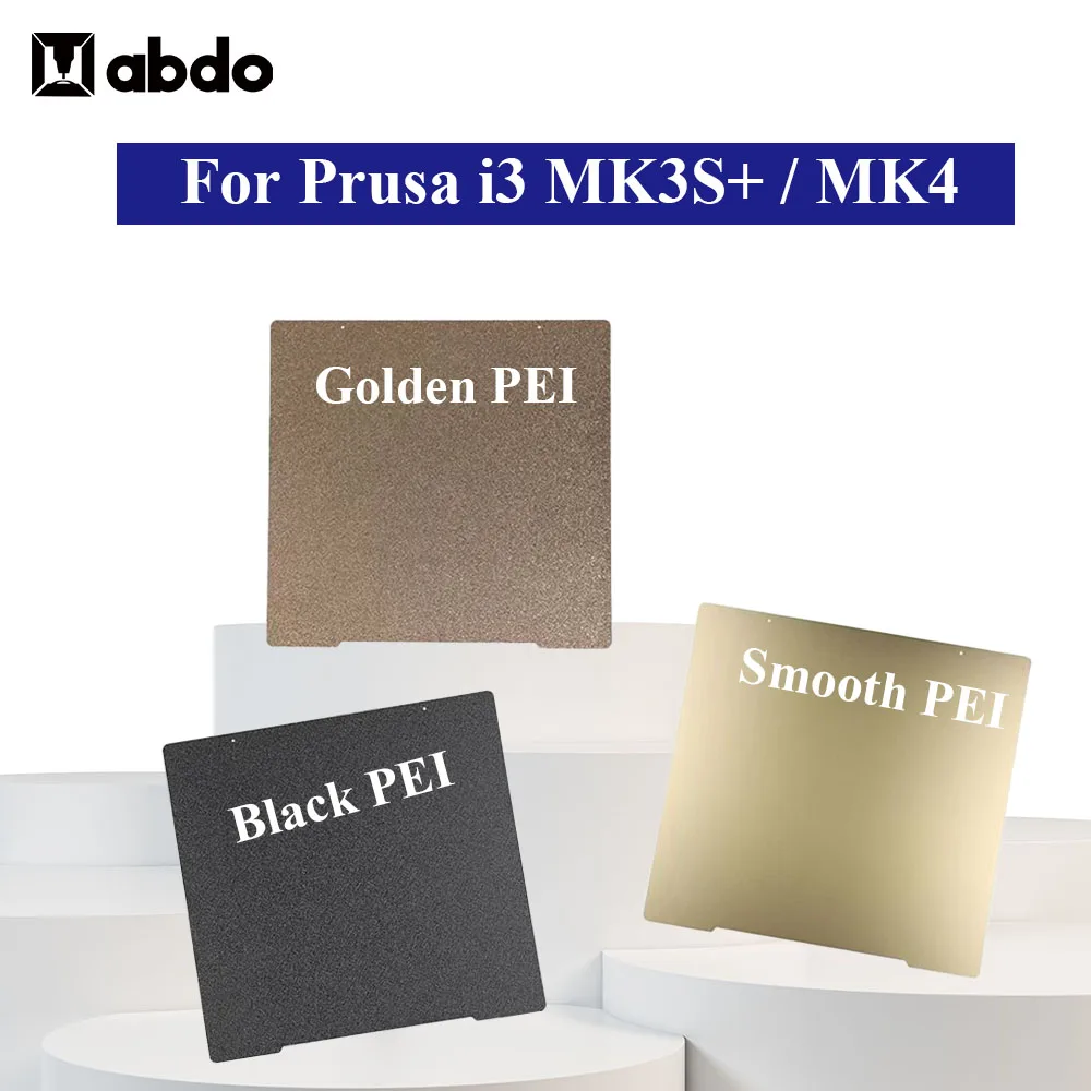Prusa i3 MK3S PEI 빌드 플레이트 241x254mm 양면 스프링 강판 Prusa i3 mk3s + 플레이트 용 검정색 PEI..