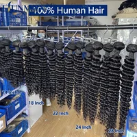 12A Tissage Cheveux Humains,Deep Wave Bundles Human Hair Extensions Cheveux,Meche Cheveux à Tresser,Tissage Bresilien Bouclé 3