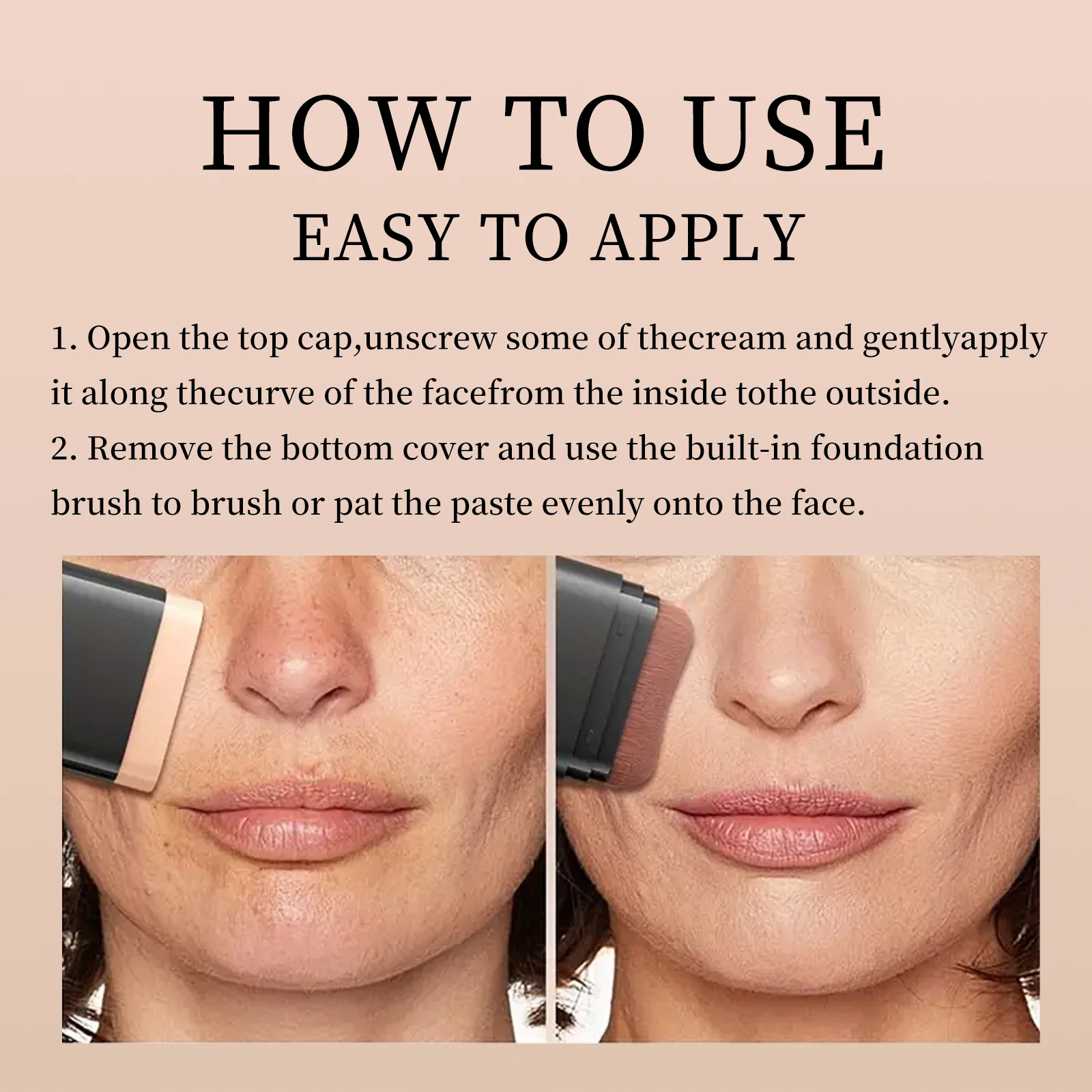 O'cheal Two In One Concealer Foundation Stick Facial Matte Waterproof Bronzer Contouring Face Coverage Moisturizing Makeup Cream