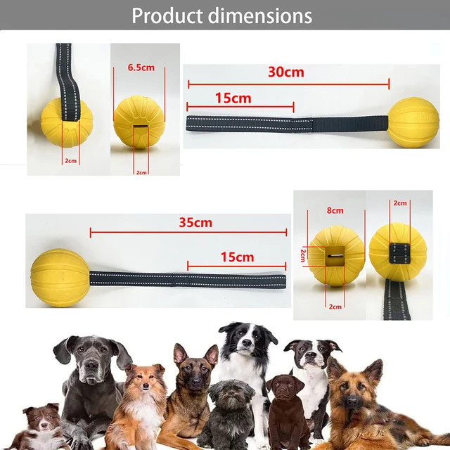Dog Toy Balls On a Rope for Small Medium Large Dogs Chewers, Durable Interactive Ball for Training Dogs, EVA Foam Ball Floats 4