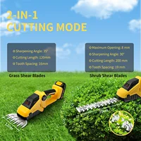 Cordless Hedge Trimmer 2 in 1 Handheld Grass Shears Shrub Trimmer Bush Trimmer Garden Tools for Dewalt 20V Battery (No Battery) 2