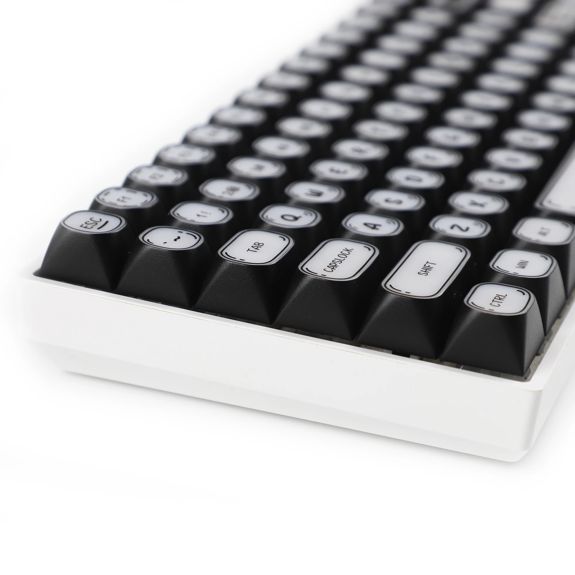 Ymdk Abs ma Perfil 1.5 mm Espessura Graffiti Brilhar Através Esboçado Esculpido-fora Keycap para Ymd75 Kbd75 104 96 87 84 Kbd67 Gk64 61 - Imagem 4
