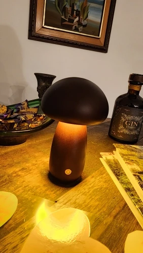 Whimsical Woods, Wooden Mushroom LED Night Light, A Touch of Charm for Your Bedroom or Children's Room photo review