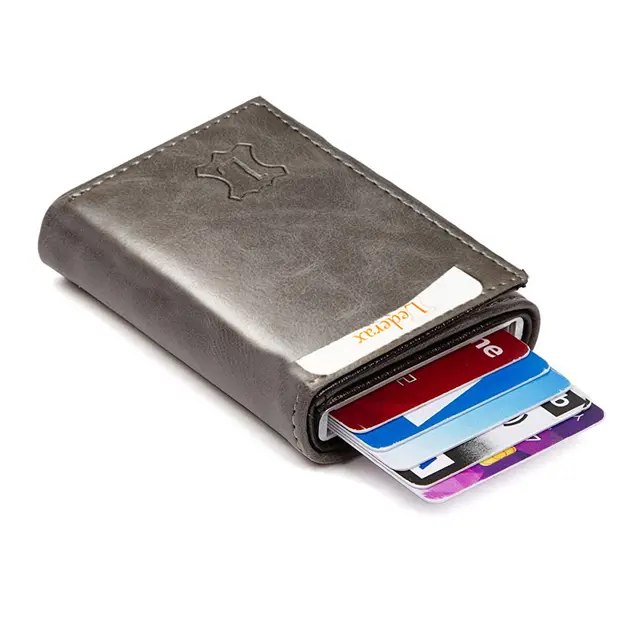Lederax Card Holder Men Business Credit Card Holder Men Wallet PU