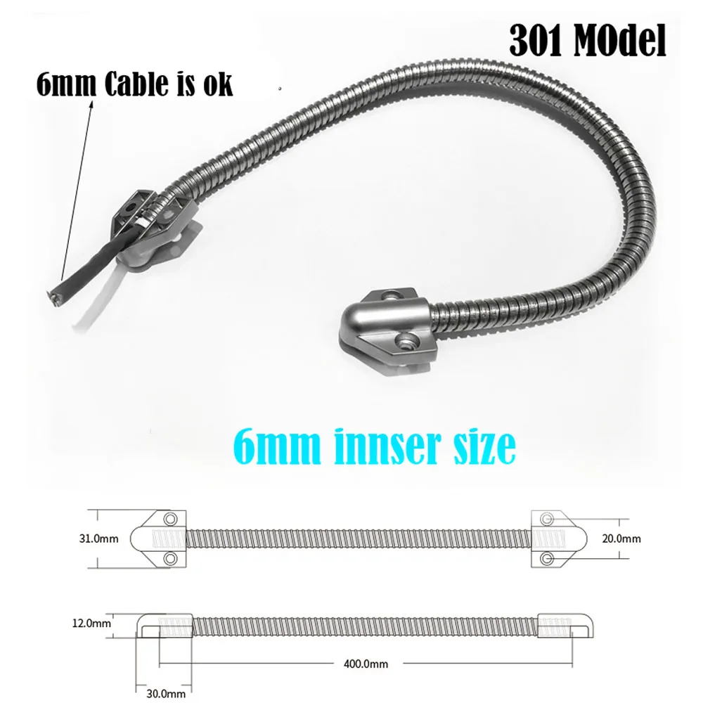 Metal Wire Pipe Springe Sleeve Cable Protector Door Loop Expose Mounting Protect