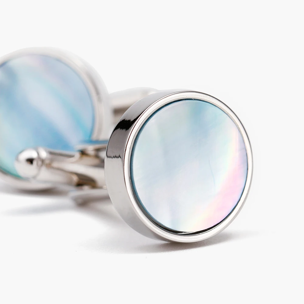 

Cufflinks Men TOMYE XK21S068 Luxury Shell Round Silver Color Buttons Casual Formal French Dress Shirts Cuff Links Wedding Gifts