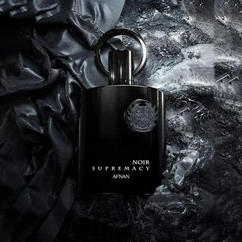 Afnan Supremacy Noir Eau de Parfum For Unisex 100ml / 3.4 oz  Warm Khair Wood & Whipped Vanilla Notes Para Hombres Y Mujeres 1