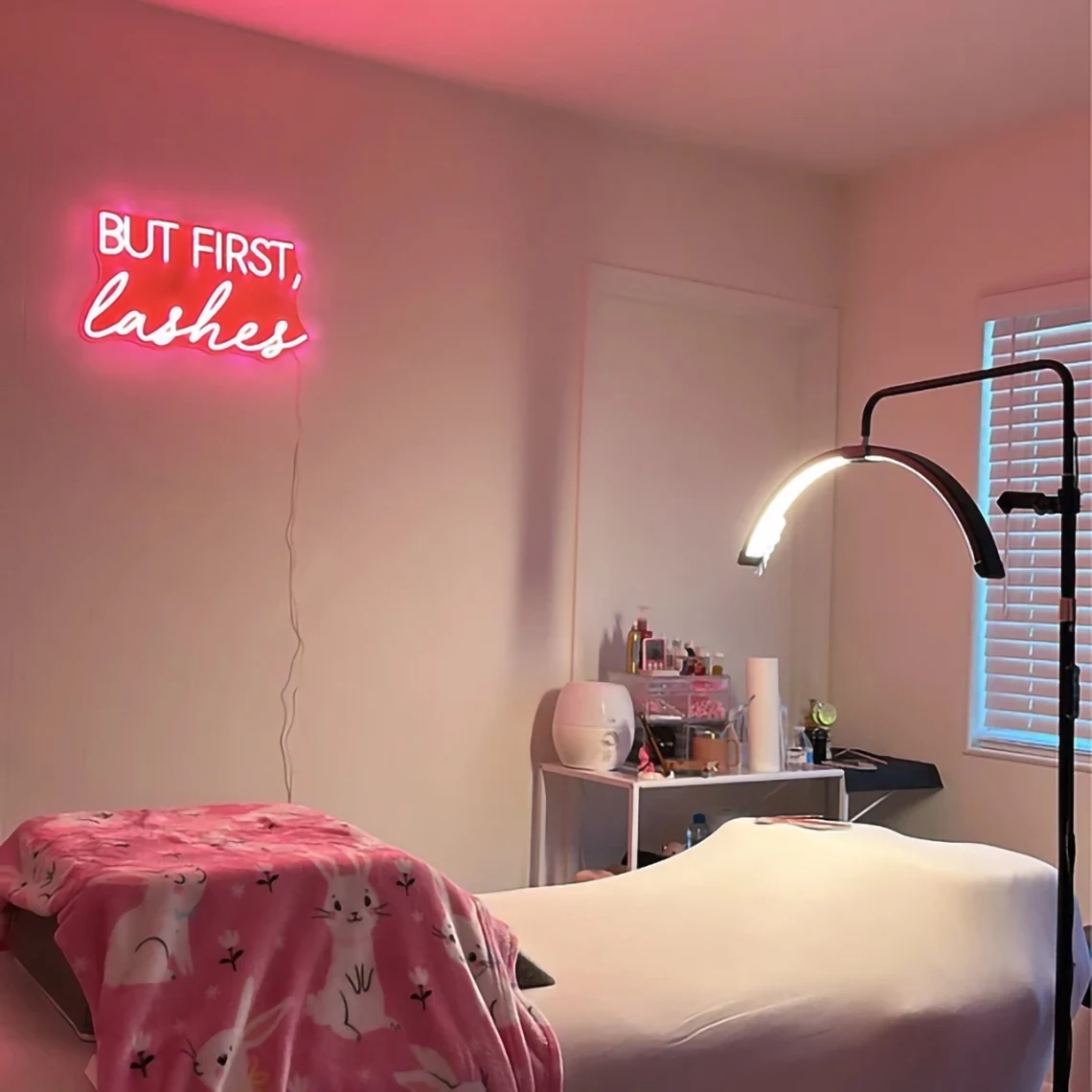 Lash Room Neon Sign But First Lashes Neon Wall Decor Beauty Studio Wall Decor Aesthetic for Salon