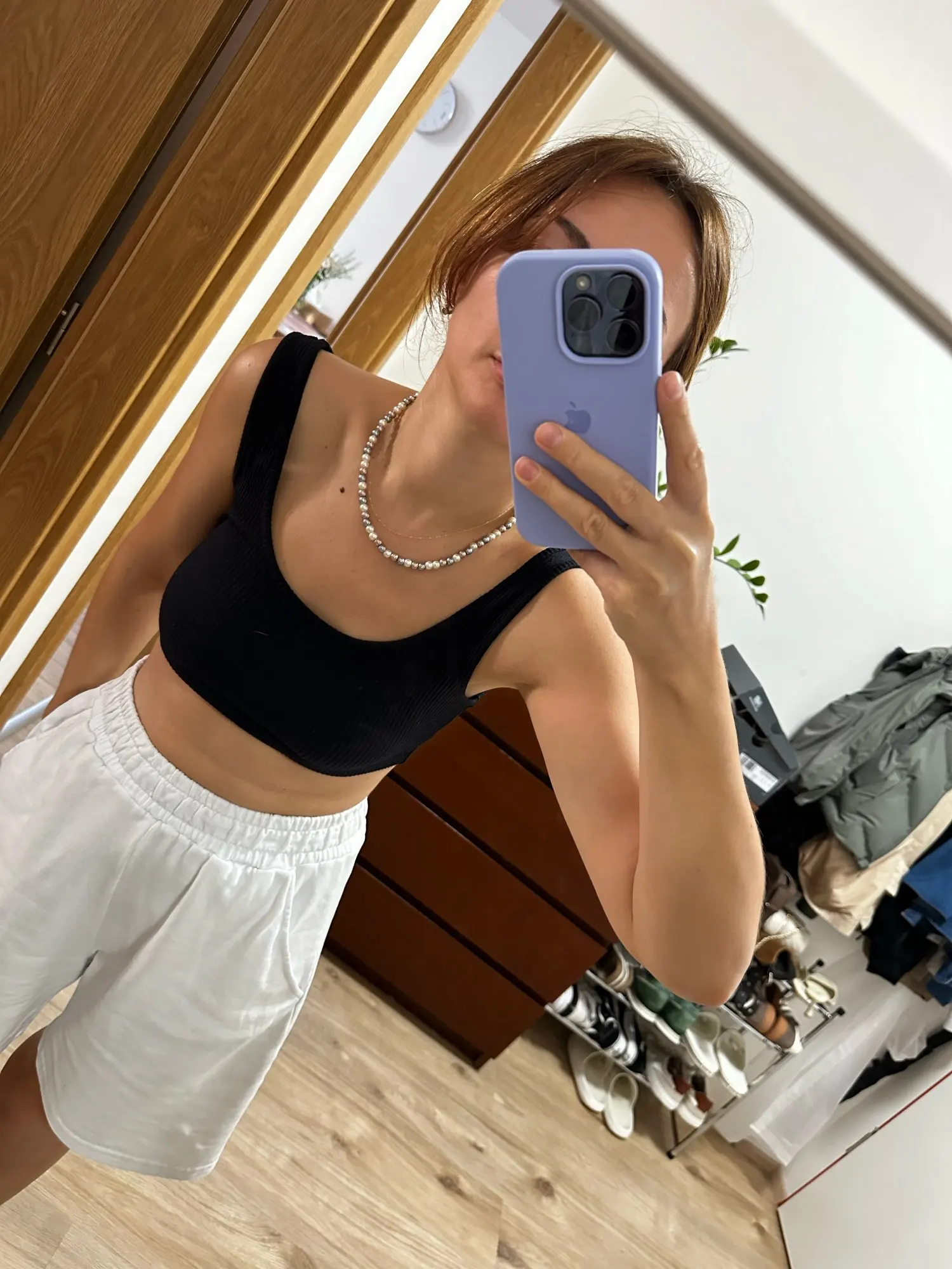 French Elegant Mixed Color Pearl Beaded Necklace photo review