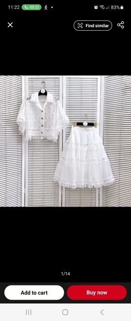 Luxury Hollow Out Dress Two Piece Set photo review