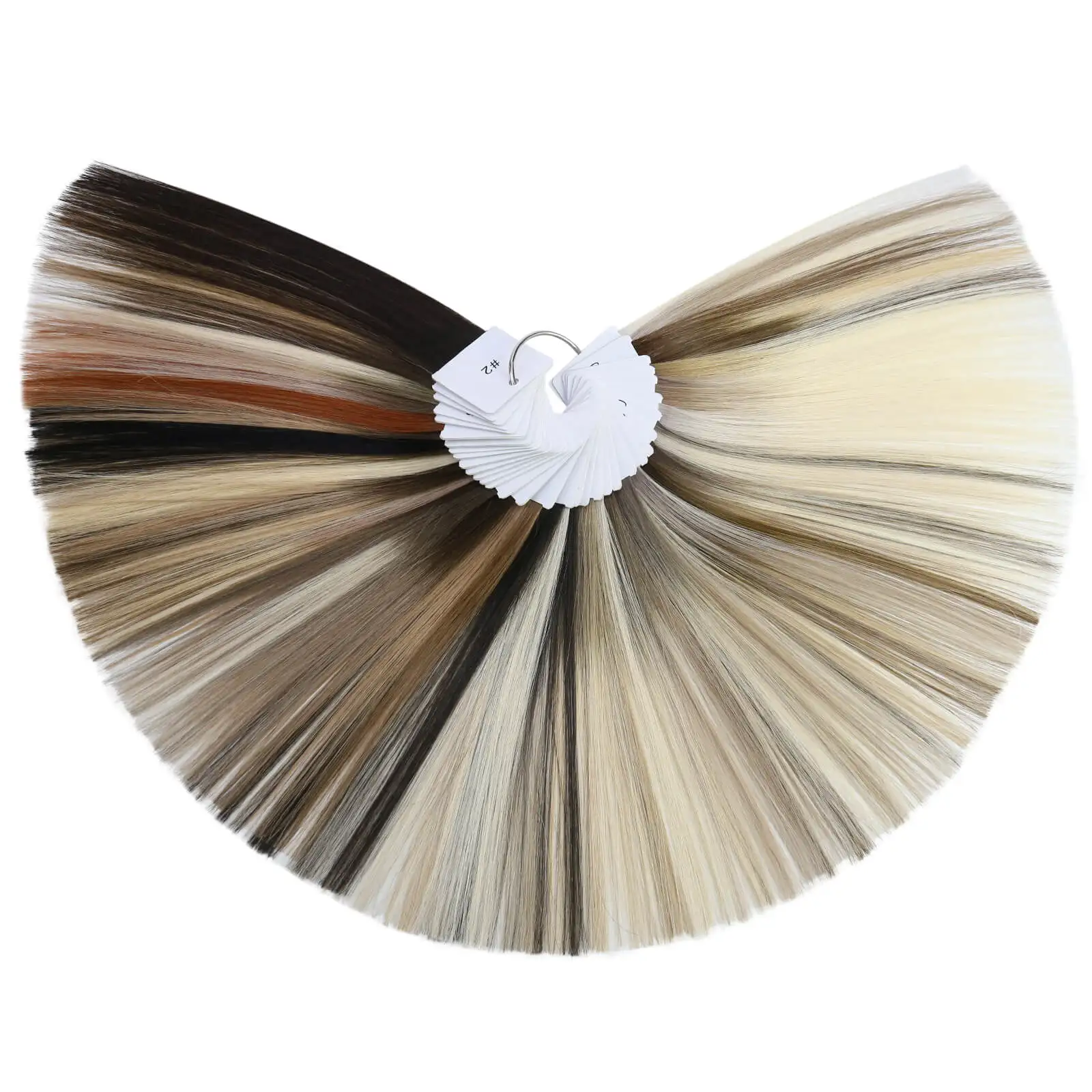 LaaVoo Virgin Color Rings for Salon Coloring Hair and Salon Hair Dyeing Sample Chart Swatch For Customers